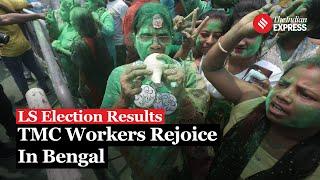 West Bengal Result TMC Gains Clear Lead From BJP Workers Rejoice In Kolkata