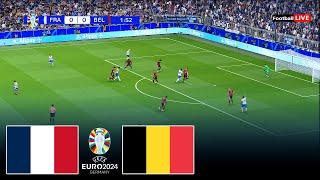 LIVE  FRANCE vs BELGIUM I UEFA EURO 2024 - ROUND OF 16 - MATCH LIVE TODAY  REALISTIC PES