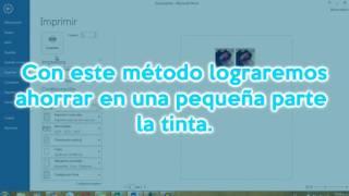 Como ahorrar poco de tinta al imprimir - Impresoras HP. Fácil.