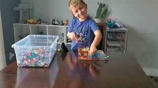 Lukas builds a LEGO Zombie apocalypse mock