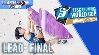 IFSC Briançon Lead worldcup 2024 - Final Women│Full replay