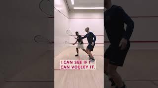 Squash tips&tricks Position when opponents hits from service box area #shorts