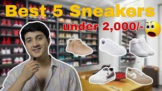 Best 5 sneakers for men  Under 2000  Sneakers for men  2024