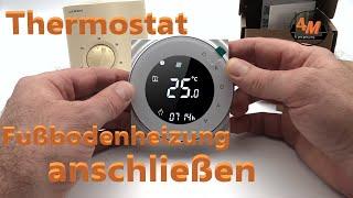 Thermostat  Fußbodenheizung anschließen Raumthermostat wechseln Smart WIFI - 4M