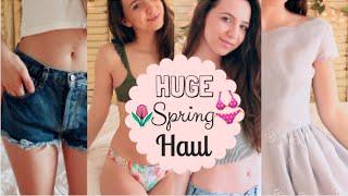 HUGE Try On Spring Haul 2016  Brandy Melville Vintage Victorias Secret Urban Outfitters & MORE