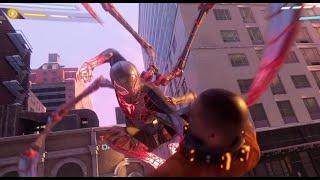 Getting programmable matter suit and testing it in combat  Spider-man Miles Morales