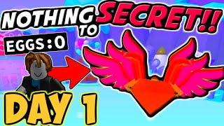 NOTHING TO SECRET PET CHALLENGE  Day 1  Bubble Gum Simulator Roblox