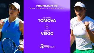 Viktoriya Tomova vs. Donna Vekic  2024 Bad Homburg Semifinal  WTA Match Highlights