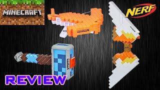 REVIEW Nerf Minecraft Blasters  Sabrewing Pillagers Crossbow & Stormlander