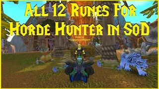 Season of Discovery All 12 Runes For Horde Hunter in SoD