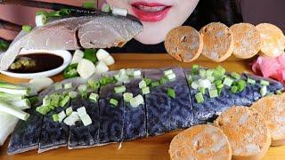 고등어회는 무슨맛일까?  RAW Mackerel 시메사바 & 안키모 ASMR MUKBANG