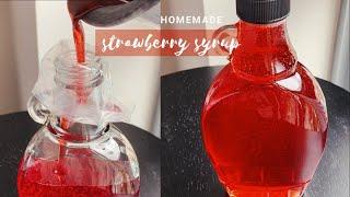 3 Ingredient Homemade Strawberry Syrup   How to make Strawberry Syrup for Cocktails Pancakes