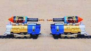 Experiment Toy Train vs Toy Train and Fireworks 
