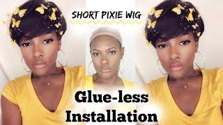 Short Pixie Wig Install { No Glue No Gel } *Perfect For Beginners