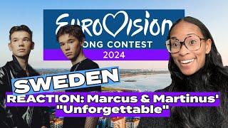 REACTION Marcus & Martinus Unforgettable Swedens #Eurovision2024 Entry