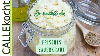 Frisches Sauerkraut selber machen. Ganz einfach mit Omas DIY Rezept