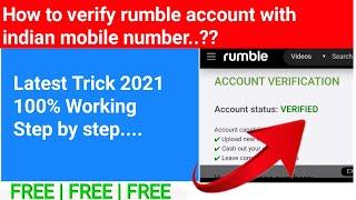 Rumble account verification in india  how to verify rumble account in india