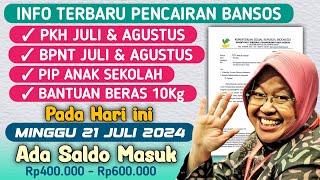 INFO PENCAIRAN BANSOS PKH & BPNT JULI-AGUSTUS PIP BANTUAN BERAS 10 Kg HARI INI MINGGU 21 JULI 2024