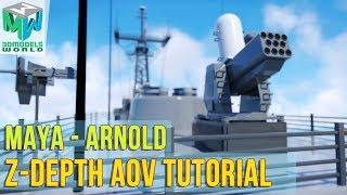 How to Render Arnold Zdepth AOV Pass in Maya and Composite in After Effects Tutorial