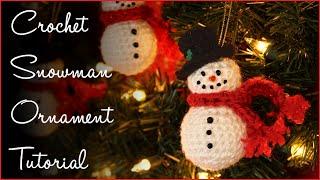 Crochet Snowman Ornament Tutorial