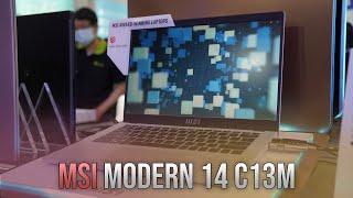 MSI Modern 14 C13M with 13th Gen Intel CPU Hands-On at Computex 2023