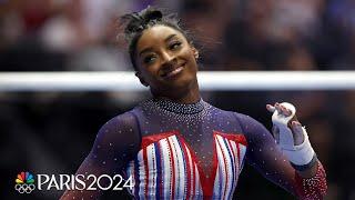 Simone Biles the GOAT secures her third Olympic bid with SPECTACULAR Trials all-around  NBC Sports