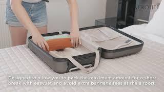 Aerolite 45x36x20cm easyJet Maximum Size Hard Shell Carry On Hand Cabin Luggage Underseat Suitcase