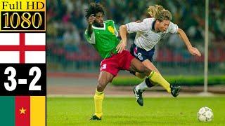 England 3-2 Cameroon Quarter-finals World cup 1990  Full highlight  1080p HD