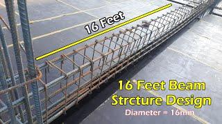16 Feet Beam Structure Design for 4 Storey Building