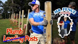 How to Set and PlumbLevel Fence Posts  Wood Fence