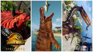 ALL 76 MODDED DINOSAUR SPECIES REPTILES and PREHISTORIC ANIMALS  - Jurassic World Evolution 2