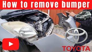 How to Remove Vitz  Yaris Bumper & Headlights