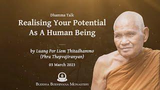 Realising Your Potential as A Human Being - Dhamma Talk by Luang Por Liem Ṭhitadhammo