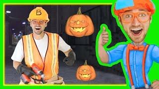 Halloween Songs for Kids with Blippi  Trick or Treat Nursery Rhyme