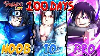 Spent 100 days Going From Noob To SASUKE UCHIHA In Shindo Life Rellgames