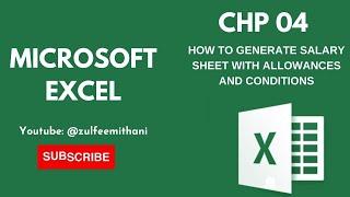 How to set Salary Sheet with Allowances and conditions? #youtube #today #pakistan #msexcel #msoffice