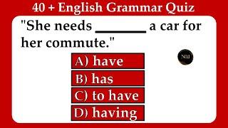 40 + English Grammar Quiz  All 12 Tenses Mixed test  Test your English  No.1 Quality English