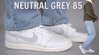 The Best EVERYDAY Sneaker - Jordan 1 Low 85 Neutral Grey Review + Sizing info & How to Style