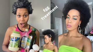 DIY Egg Mayo Honey & Olive oil  Hair TREATMENT  For Deep Conditioning & Growth  Natural Hair