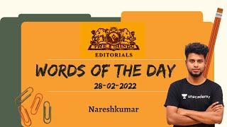 Word of the Day  28.02.2022  Naresh kumar
