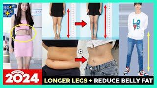 2024 LONGER LEGS + REDUCE BELLY FAT + GROW TALLER  BEST LEG STRETCH AND BELLY FAT LOSS EXERCISES
