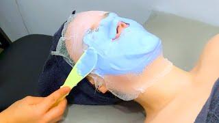 No-talking Korean luxury facial Caviar Nano micro needling and lymph massage Unintentional ASMR