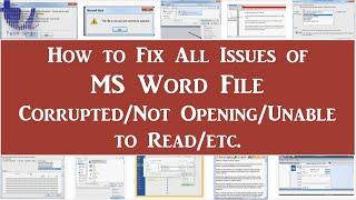 How to Fix All Issues of MS Word File CorruptedNot OpeningUnable to Readetc UrduHindiEnglish