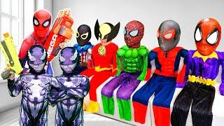 PRO 5 SPIDER-MAN Team  Hey KID SPIDER MAN Join Super Heroes to Destroy Bad Guys Action Funny