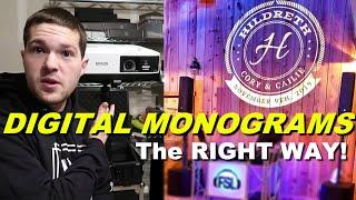 Mobile DJ Tutorial How to do digital Monogram or gobo  Epson Projector  Tips Projectorgram