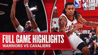 WARRIORS vs CAVALIERS  NBA SUMMER LEAGUE  FULL GAME HIGHLIGHTS