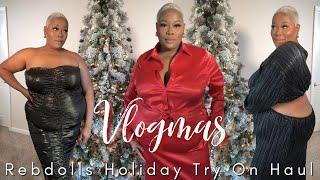 VLOGMAS EP 19HOLIDAY PARTY OUTFIT IDEAS PLUS SIZE REBDOLLS TRY-ON HAUL  BetheBeat