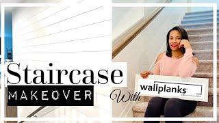 WALLPLANKS DIY STAIRCASE MAKEOVER  HUGE wall transformation  House to Home Update