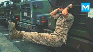 SUPER MARINE in Army Gym - Michael Eckert  Muscle Madness