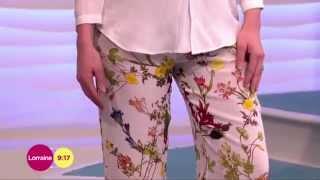 Floral Print Wide Leg Trousers  Lorraine